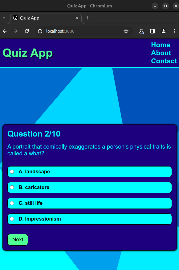 Image of React Quiz App