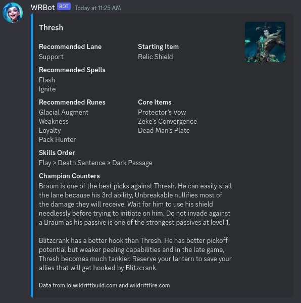 Image of Wild Rift Discord Bot